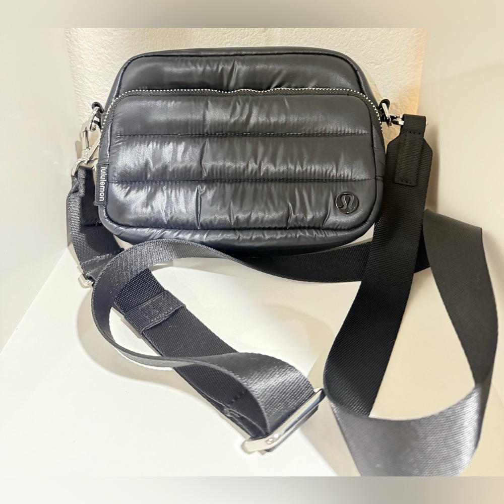 Lululemon Black Everywhere Quilted Shoulder Bag